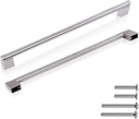 Stainless Steel Drawer Dresser Pulls and Handles-12-4/5Inch Hole to Hole, 14Mm Diameter Boss Bar Modern Cabinet Handles, Brushed Nickel Finish Dresser Pulls 30 Pack