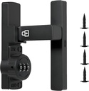 Barn Door Lock Latch – 90-Degree Barn Door 3-Digit Conbination Lock – Home Security Door Lock for Bathroom, Garage, Bedroom, Cabinet with Password Code – Durable Zinc Alloy Security Door Lock