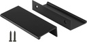 Peaha 10 Pack Black Cabinet Pulls Kitchen Cabinet Hardware Aluminum Alloy Cabinet Edge Pull Cabinet Finger Pull Black 76Mm/3In Center to Center