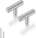 Probrico (25 Pack Single Hole Cabinet Knobs 2" Total Length Solid Stainless Steel Brushed Nickel Kitchen Drawer Dresser Knobs Furniture Cabinet Cupboard Handles Pulls Hardware