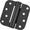 Haidms 6 Pack Black Door Hinges 4 Inch Self Closing Spring Door Hinge 5/8" Radius Corners Residential & Heavy-Duty Door Hardware Black Adjustable Door Hinges