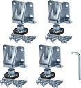 Rok Hardware 4 Pack Heavy Duty 8000 Lbs Capacity Adjustable Furniture Leg Levelers